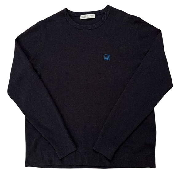 Holderness & Bourne Sweater Mens 2XL The Sargent Crewneck Cashmere Wool Blue - Picture 1 of 6